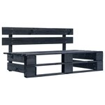 vidaXL Banc palette de jardin Bois Noir