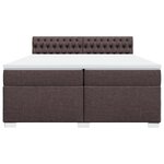 vidaXL Sommier à lattes de lit avec matelas Marron foncé 200x200 cm