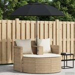 vidaXL Canapé de jardin 8 Pièces Beige et blanc crème polyrotin