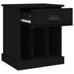 vidaXL Tables de chevet 2 Pièces noir 43x36x50 cm