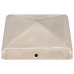 vidaXL Bouchons de poteau de clôture pyramidaux 6 Pièces Inox 101x101 mm