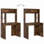 vidaXL Bureau Chêne fumé 91 x 50 x 149 cm Bois d'ingénierie