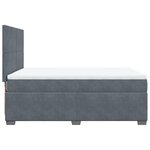 vidaXL Sommier à lattes de lit et matelas Gris foncé 140x190cm Velours
