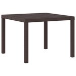 vidaXL Set repas jardin 5 pièces avec coussins marron poly rotin