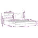 vidaXL Cadre de lit sans matelas chêne marron 160x200 cm