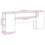 vidaXL Tête de lit avec rangement cire marron 180cm bois massif de pin