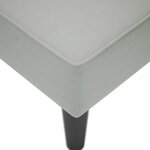 vidaXL Fauteuil long avec accoudoir droit gris clair velours