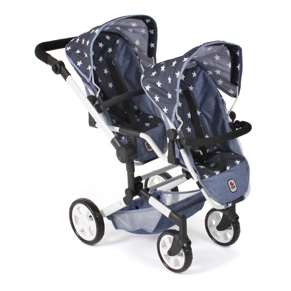 Bayer Chic 2000 690-51 - Poussette de poupée Linus Duo Bleu étoiles