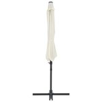 vidaXL Parasol de jardin avec base portable sable