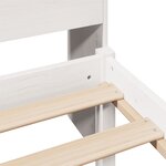 vidaXL Lit bibliothèque sans matelas blanc 90x200cm bois de pin massif