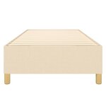 vidaXL Cadre de lit à ressorts crème 90x190 cm tissu