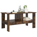 vidaXL Table basse Chêne fumé 90 x 50 x 45 cm Bois d'ingénierie