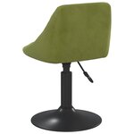 vidaXL Chaise de salle à manger Vert clair Velours