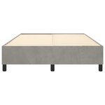 vidaXL Cadre de lit Gris clair 140x200 cm Velours