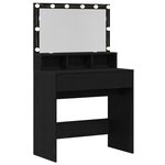 vidaXL Table de Toilette avec tiroir Chêne noir 80 x 41 x 134.5 cm