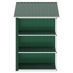 vidaXL Abri de jardin avec étagère Vert 205x130x183 cm Fer