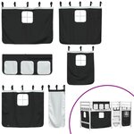 vidaXL Lit mezzanine enfants avec rideaux sans matelas 90x190 cm