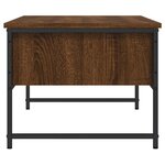 vidaXL Table basse chêne marron 101x49x39 5 cm bois d'ingénierie