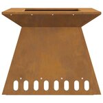 vidaXL Braise Marron 48 x 48 x 40 cm Acier résistant aux intempéries