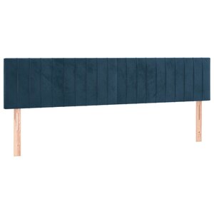 vidaXL Têtes de lit 2 Pièces Bleu foncé 100x5x78/88 cm Velours