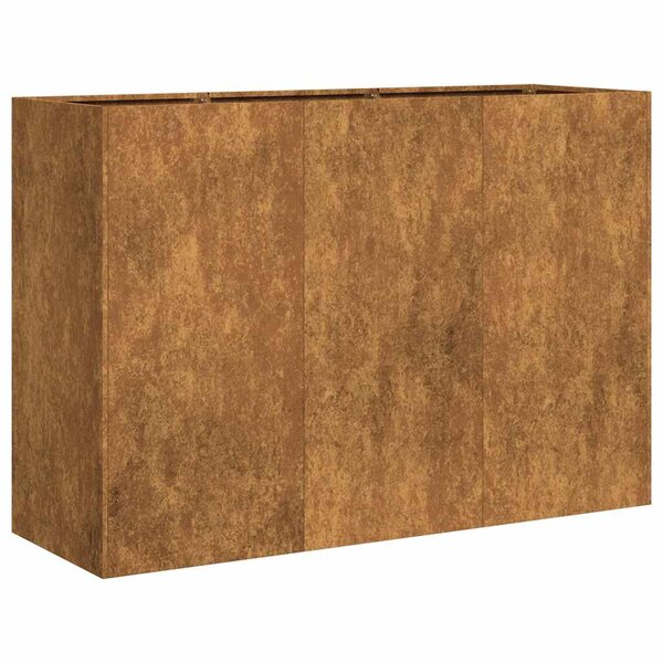 vidaXL Jardinière rouillé 120x40x80 cm acier inoxydable