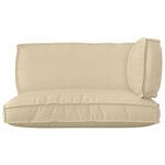 vidaXL Set de coussins de palette 3 Pièces Beige 120 x 80 x 12 cm