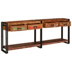 vidaXL Tables console 2 Pièces Multicolore Bois massif de récupération
