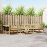 vidaXL Ensemble de canapés d'extérieur 8 Pièces Blanc et Beige