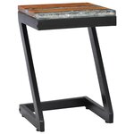 Vidaxl table basse 30 x 30 x 50 cm bois de teck massif et polyrésine