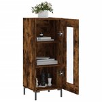 vidaXL Buffet Chêne fumé 34 5x34x90 cm Bois d'ingénierie