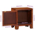 vidaXL Table de chevet 40x30x45 cm bois d'acacia massif