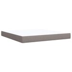 vidaXL Sommier à lattes de lit avec matelas Taupe 180x200 cm Tissu