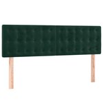 vidaXL Sommier à lattes de lit et matelas Vert foncé 140x190cm Velours