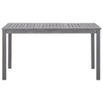 vidaXL Table de jardin Délavage gris 140x80x74 cm Bois d'acacia massif