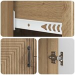 vidaXL Buffet Chêne artisanal 89 x 34 5 x 60 cm Bois d'ingénierie