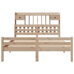 vidaXL Lit bibliothèque sans matelas 160x200 cm bois massif de pin