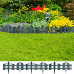 vidaXL Bordures de pelouse 17 Pièces 10 m Vert