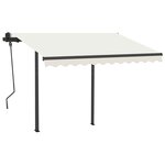 vidaXL Jeu de poteaux d'auvent anthracite 300x245 cm fer
