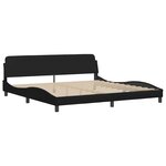 vidaXL Cadre de lit Viana sans matelas noir 200x200 cm similicuir