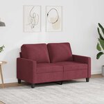 vidaXL Canapé à 2 places Rouge bordeaux 120 cm Tissu