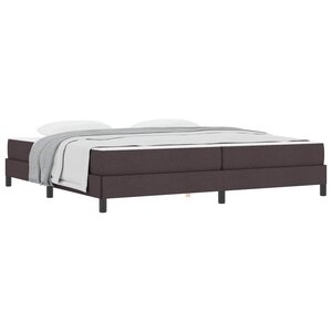 vidaXL Lit à ressorts avec matelas Marron foncé 200 x 200 cm tissu