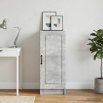 vidaXL Buffet Gris béton 33 x 34 5 x 87 cm Bois d'ingénierie