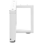 vidaXL Pieds de table basse en T  2 pièces  blanc  70 x 25 x (30-31) cm  acier