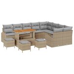 vidaXL Ensemble de canapé de jardin 13 Pièces Beige et Gris clair