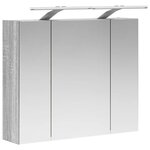 vidaXL Armoire Miroir de Salle de Bain Gris Sonoma 60 x 14 5 x 50 cm