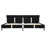 vidaXL Cadre de lit avec LED sans matelas noir 180x200 cm