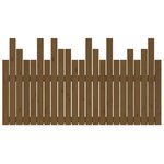 vidaXL Tête de lit murale Marron miel 146 5x3x80 cm Bois massif de pin