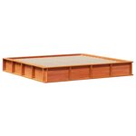 vidaXL Cadre de lit Marron cire 218 x 210 x 30 cm Pin massif