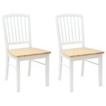 vidaXL Chaises de salle à manger 2 Pièces Blanc 50 x 52 5 x 91 cm