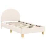 vidaXL Cadre de lit pour enfants avec tête de lit Crème 80 x 160 cm
